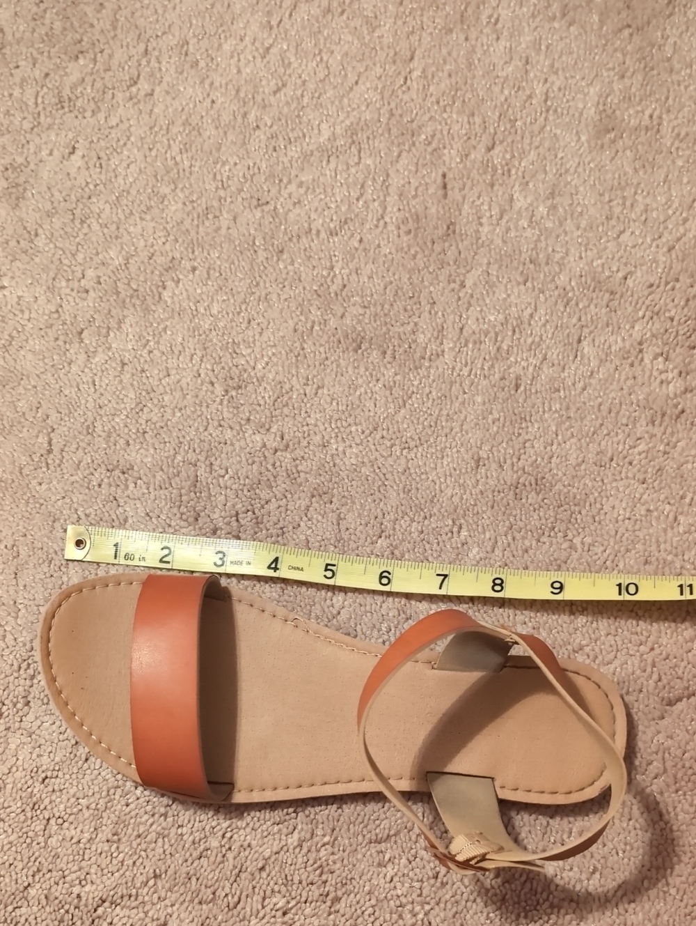 Classic Tan Leather Strap Women's Sandals - Picture 6 of 6